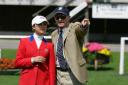 Georgina Bloomberg gets some instruction from George Morris at the St Galen Super League Competition, a Dirk Caremans Photo 